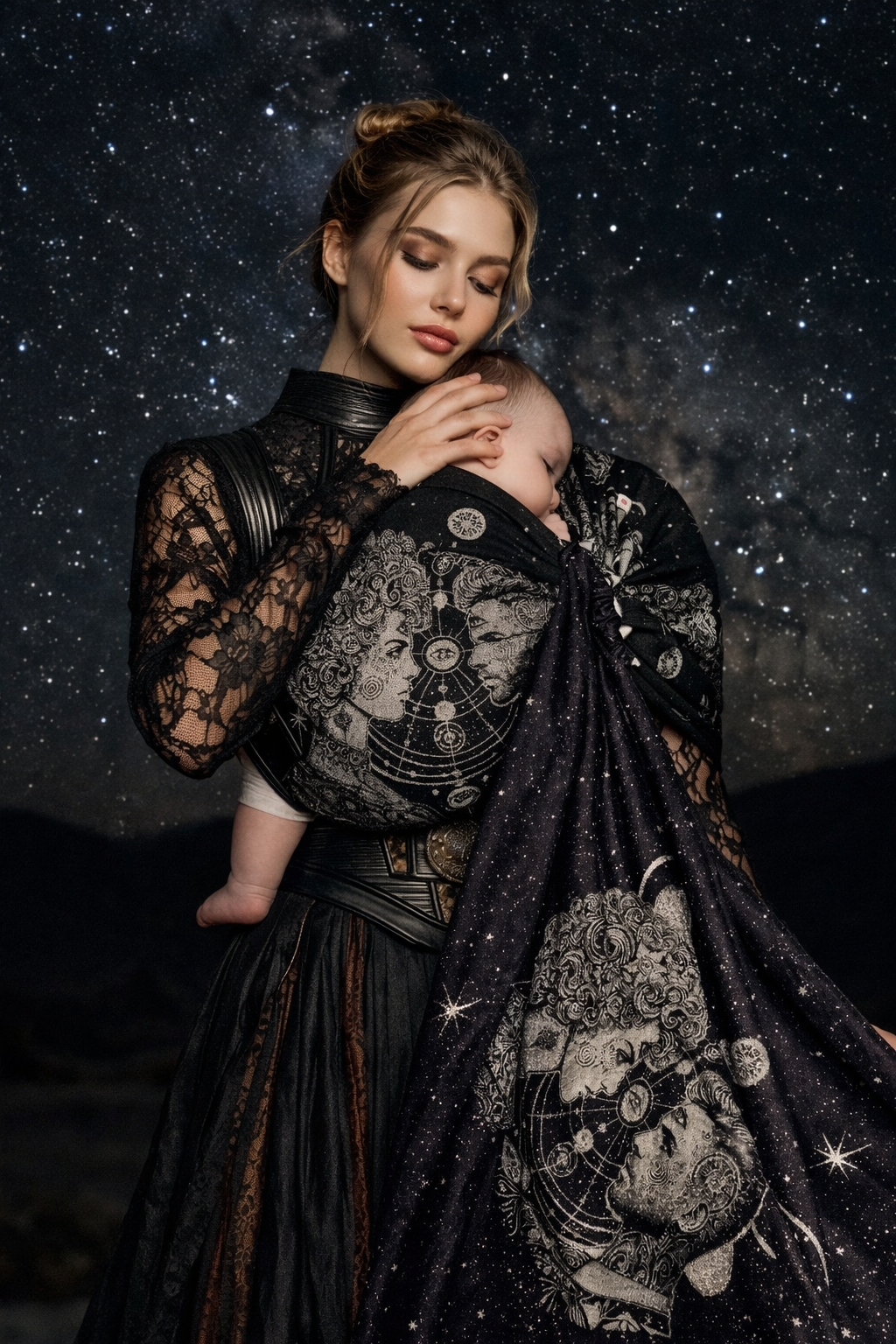 Écharpe de portage anneaux Véga et Altaïr