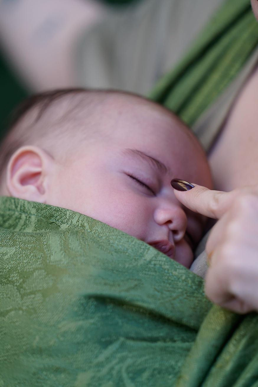 Écharpe de portage anneaux Rose Maribel