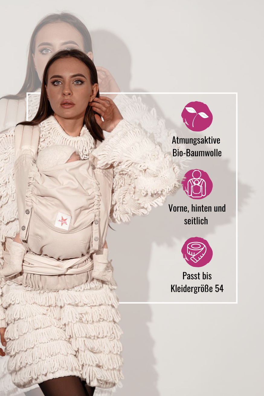 Porte-bébé TaiTai Heart2Heart Crème