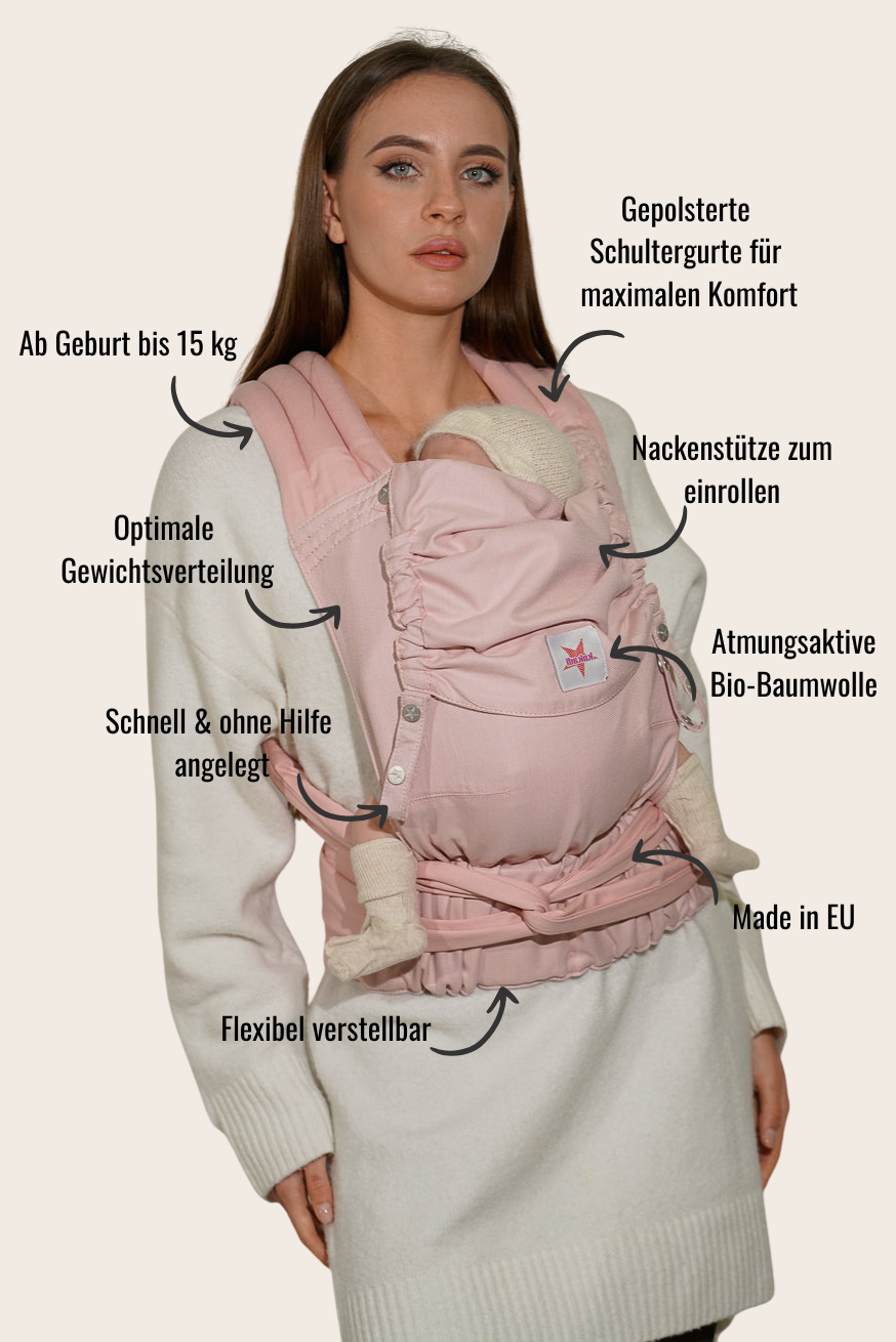 Porte-bébé TaiTai Heart2Heart Rose