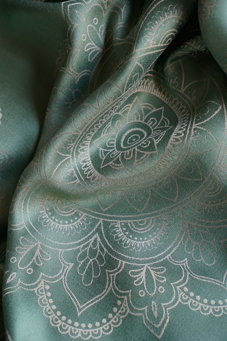 Écharpe de portage Mandala beige olive