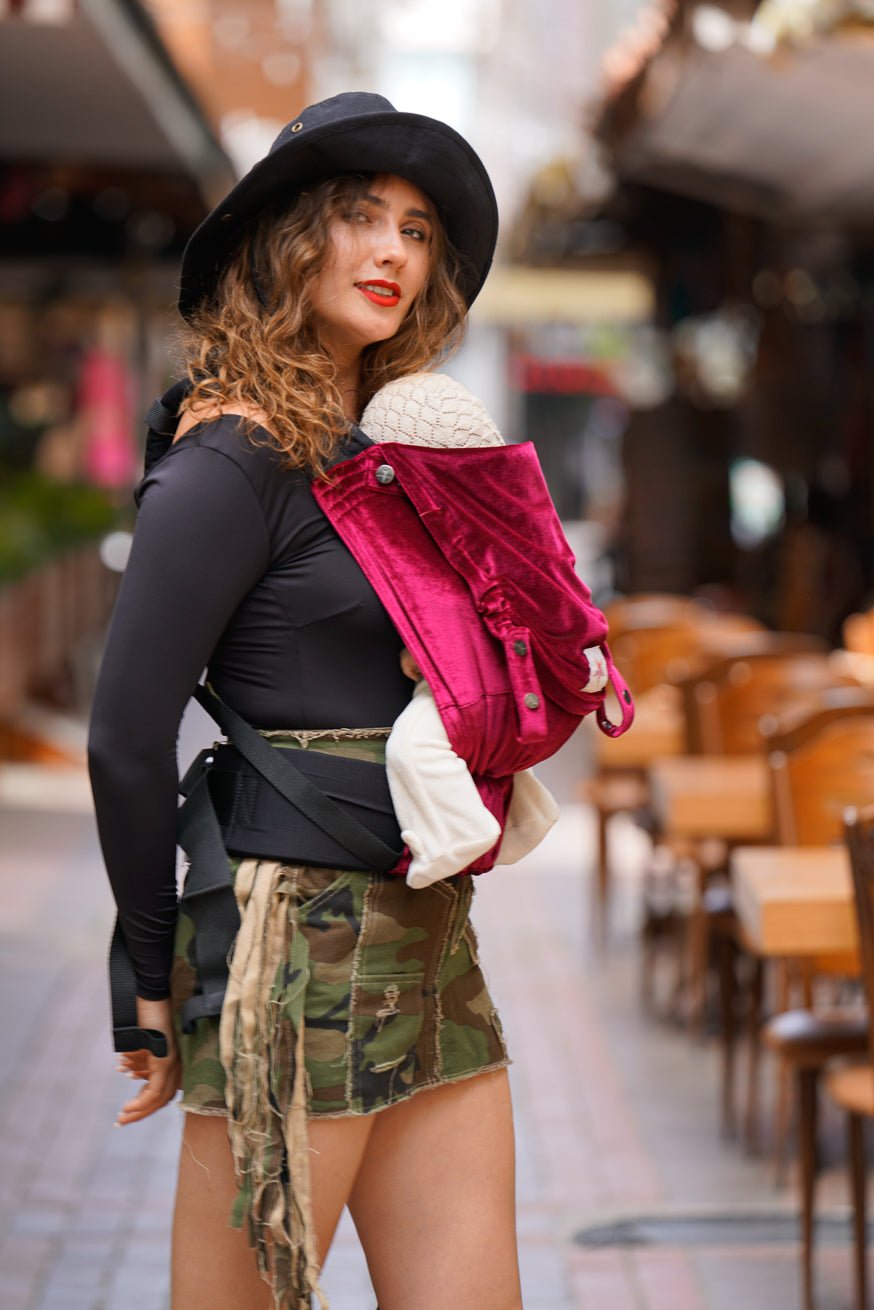 Porte-Bébé Flip Rubis doux et velouté - KOKADI