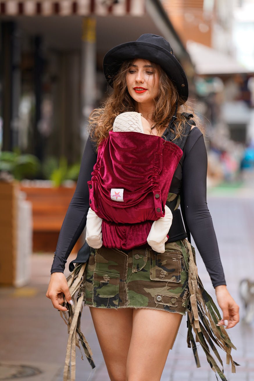 Porte-Bébé Flip Rubis doux et velouté - KOKADI