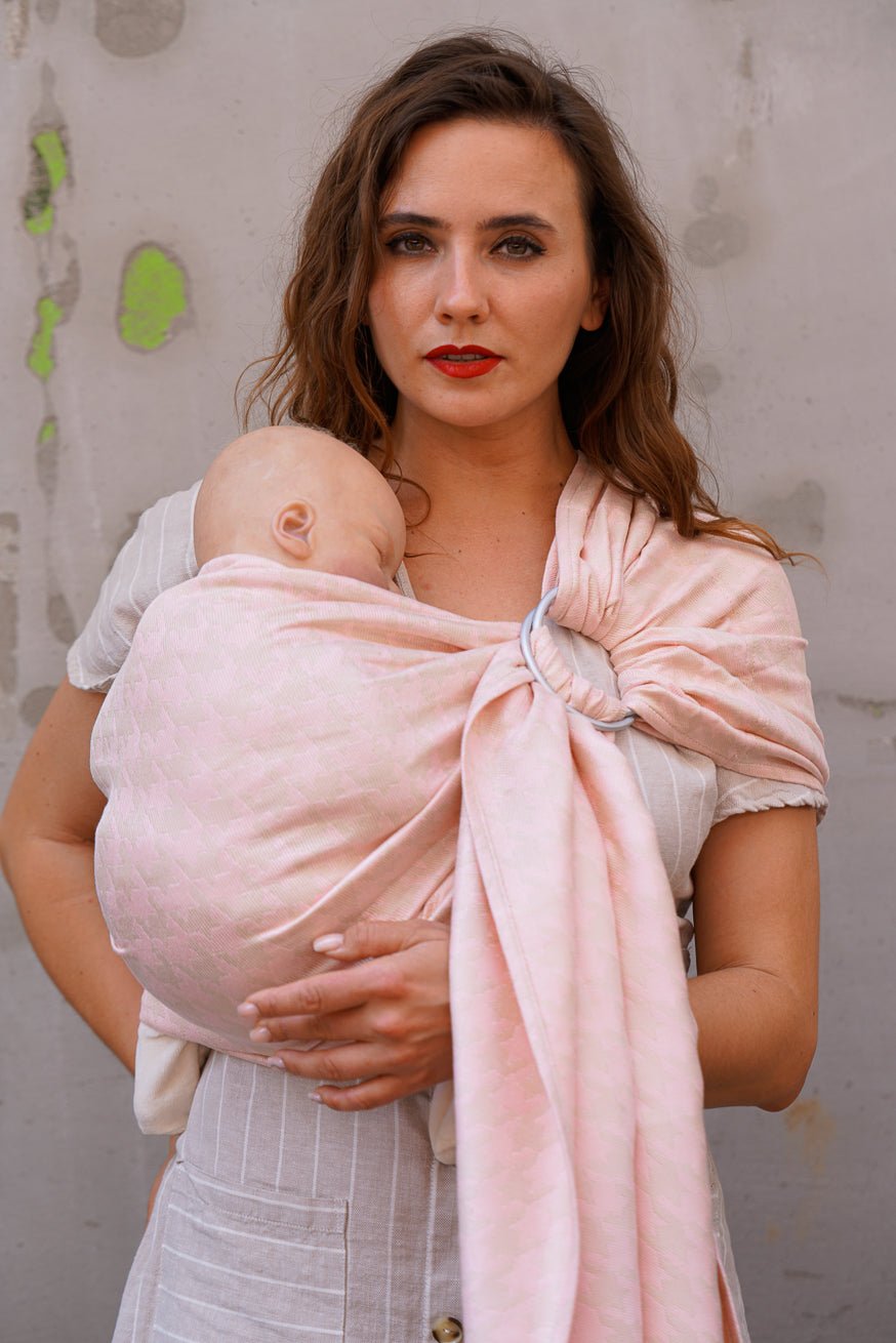 Écharpe de portage anneaux Alto pied-de-poule - KOKADI