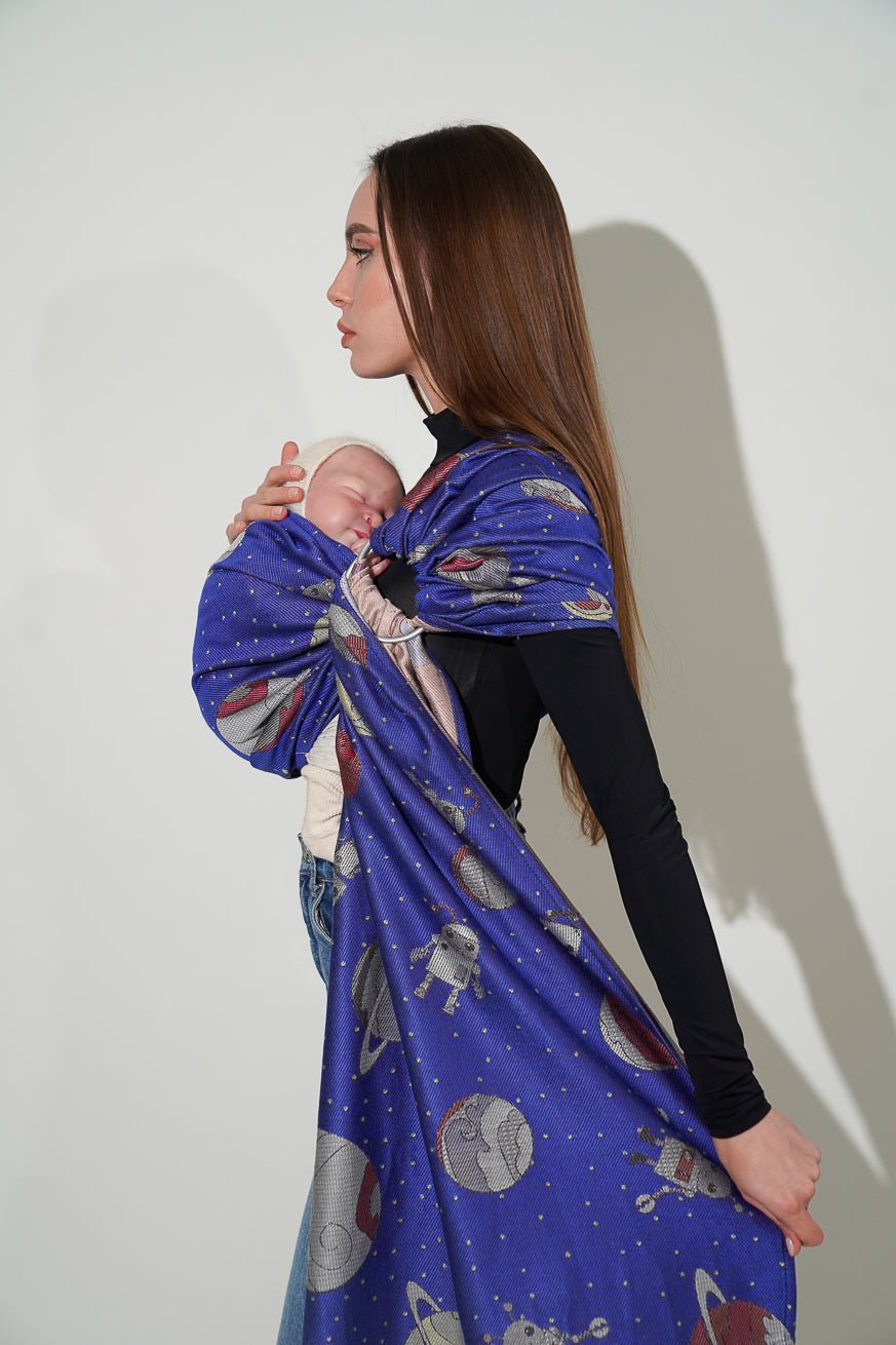 Écharpe de portage anneaux Robot Téo - KOKADI