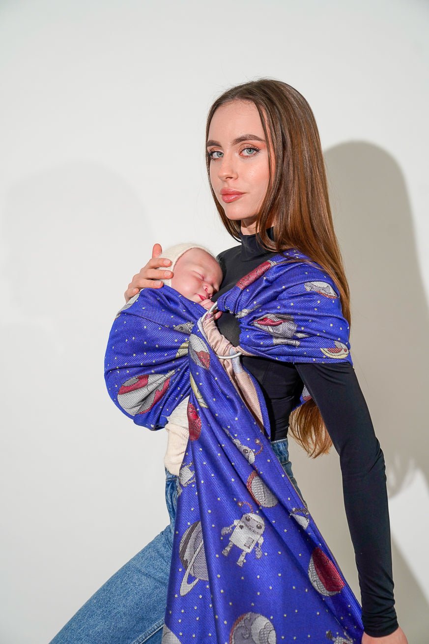 Écharpe de portage anneaux Robot Téo - KOKADI