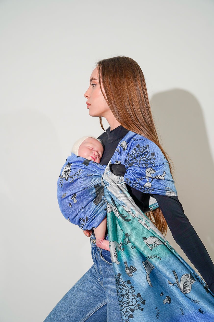 Écharpe de portage anneaux Forêt Miracle Silva - KOKADI