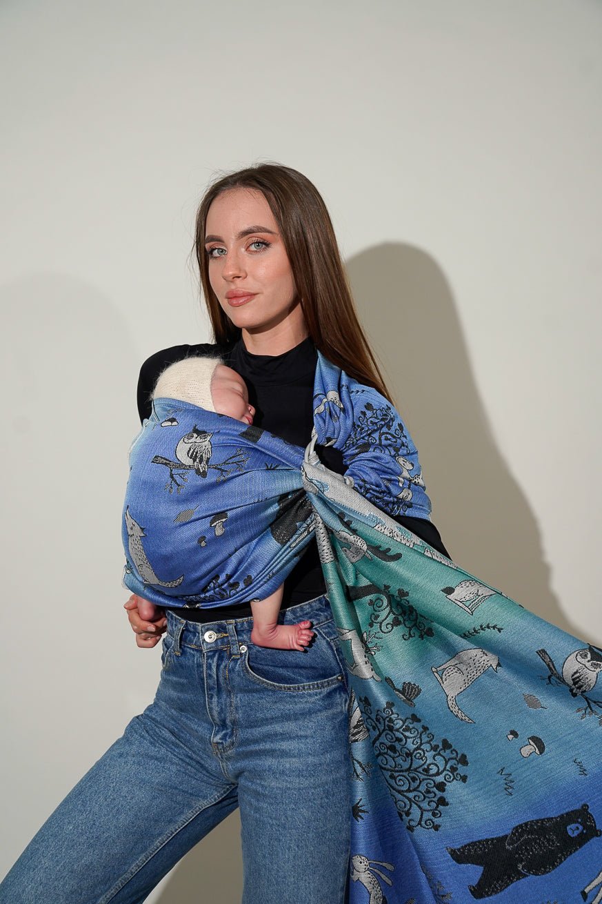 Écharpe de portage anneaux Forêt Miracle Silva - KOKADI