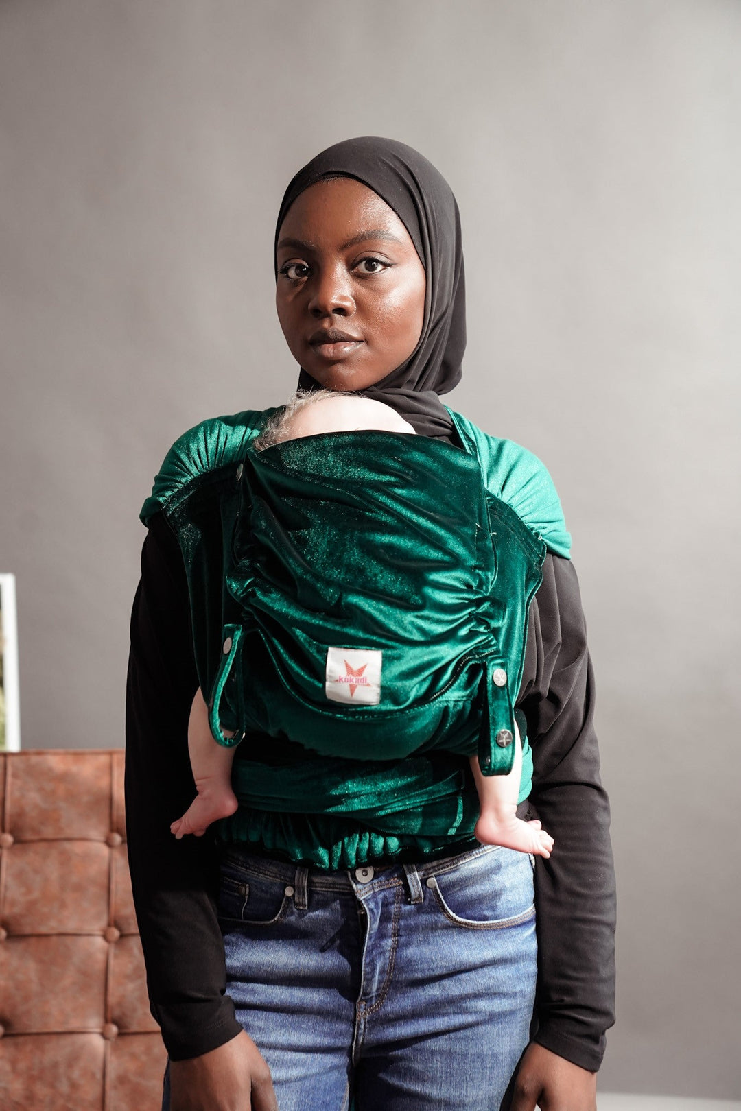Porte-Bébé WrapStar Émeraude douce et veloutée - KOKADI