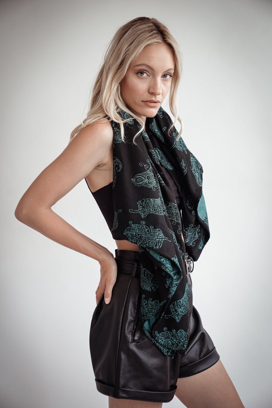 Serviette câline plumes de mandala Alexander - KOKADI