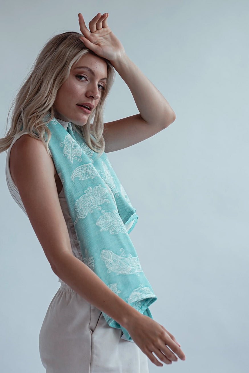 Serviette câline mandala plumes Alexandra - KOKADI