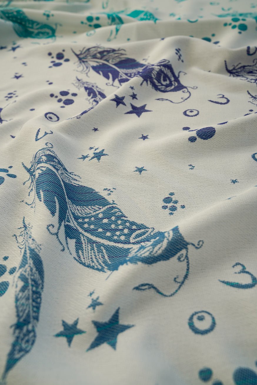 Écharpe de portage anneaux Plumes Milla - KOKADI